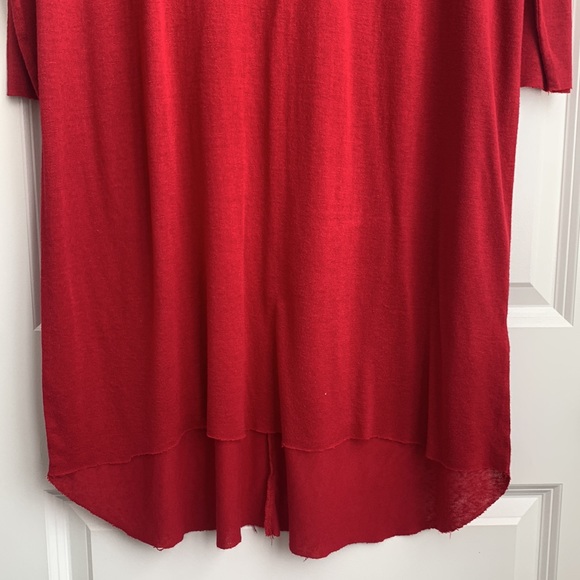 Angie Red 3/4 Sleeve Tunic Top - Picture 3 of 4